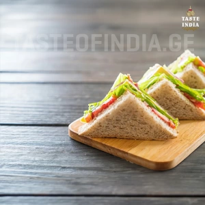 Veg Sandwich With French Fries 2PCS